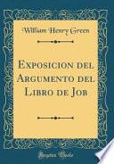 libro Exposicion Del Argumento Del Libro De Job (classic Reprint)
